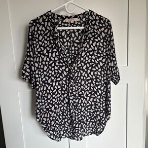 Loft Navy and cream Women's Top